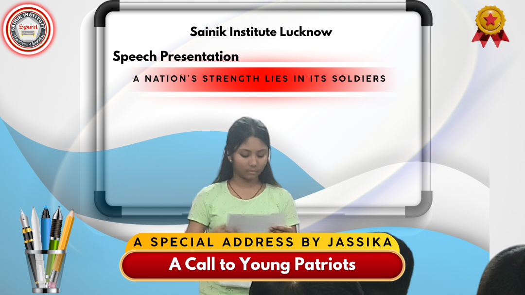 🗣️ Jessika's Motivational Speech at Sainik Institute Lucknow – Empowering Future Cadets!